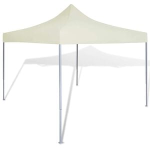 vidaXL Tenda Pieghevole Crema 3 x 3 m