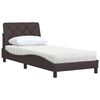 vidaXL Letto con Materasso Marrone Scuro 90x200 cm in Tessuto