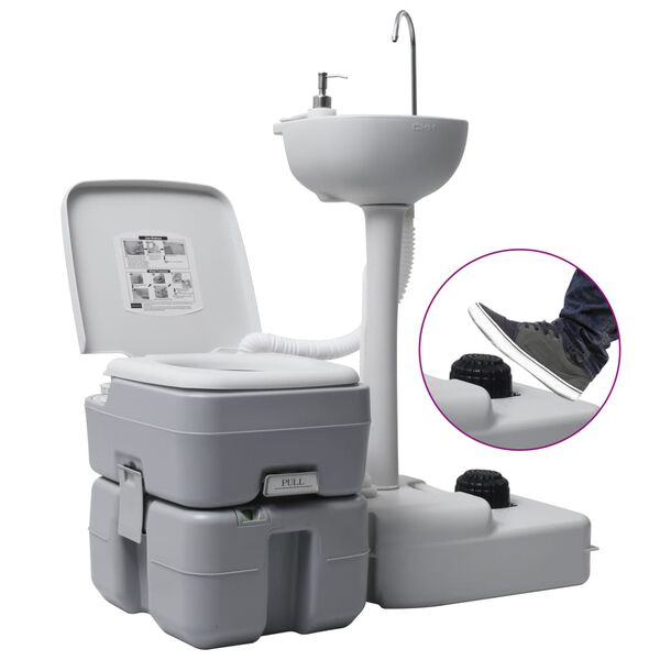 Lavabo Pieghevole Da 2,7 Litri - Portatile Per Campeggio, Cucina, Casa, In PP E TPR (Blu) - Foto 8