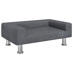 vidaXL Divano per Bambini Grigio Scuro 70x45x26,5 cm in Velluto