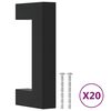 vidaXL Maniglie per Mobili 20pz Nere 64 mm in Acciaio Inox