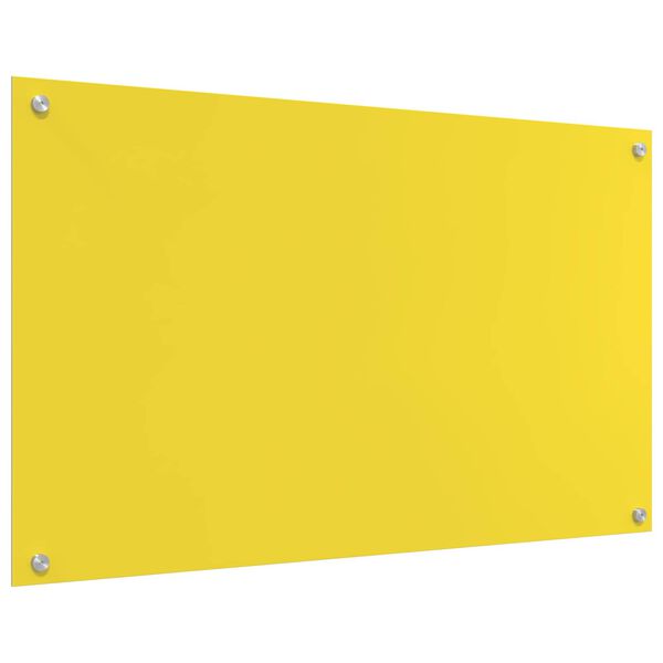 vidaXL Rivestimento da Cucina Giallo 100 x 60 x 0,6 cm vetro temperato