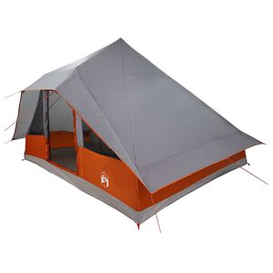 vidaXL Tenda Tipi Grigio e arancione 364 x 281 x 257 cm taffet&agrave;