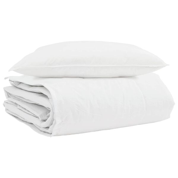 vidaXL Duvet Invernale con cuscino 2 pcs Bianco Piuma d'anatra
