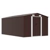 vidaXL Casetta da Giardino 257x392x181 cm in Metallo Marrone