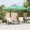 vidaXL Ombrellone da Giardino con Palo in Acciaio Verde 269x269x235 cm