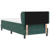 vidaXL Letto a molle con materasso Verde scuro 90 x 190 cm Velluto