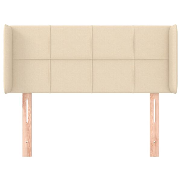 vidaXL Testiera ad Orecchio Crema 103x16x78/88 cm in Tessuto