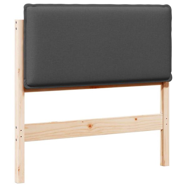 vidaXL Testiera imbottita Grigio Naturale e Scuro 90 cm Pino massello