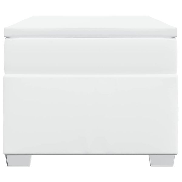 vidaXL Giroletto a Molle con Materasso Bianco 90x190 cm in Similpelle