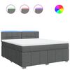vidaXL Giroletto a Molle con Materasso Grigio Scuro 180x200 cm Tessuto