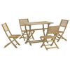 vidaXL Set da Pranzo per Giardino 5 pz in Legno Massello di Acacia