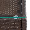 vidaXL Set Divani da Giardino 2 pz con Cuscino in Polyrattan Marrone