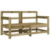 vidaXL Sedie da Giardino con Cuscini 2 pz in Legno Impregnato di Pino