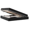 vidaXL Letto con contenitore e materasso 2 pz Nero Pelle