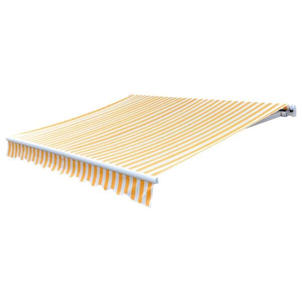 vidaXL Tendone Parasole in Tela Arancione e Bianco 3,5x2,5 m