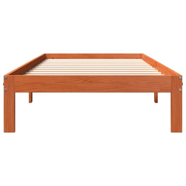 vidaXL Letto senza Materasso Marrone Cera 90x200 cm Legno di Pino