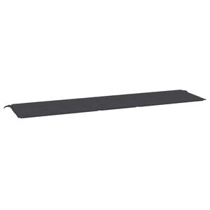 vidaXL Cuscino per Panca Nero 200x50x4 cm in Tessuto Oxford