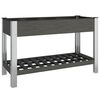 vidaXL Fioriera Rialzata Giardino con Ripiano Grigia 120x50x75 cm WPC