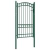 vidaXL Cancello per recinzione EMMEN con parte superiore ad arco in acciaio 100x123,5 cm verde