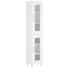 vidaXL Credenza Bianca 34,5x34x180 cm in Legno Multistrato