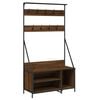 vidaXL Appendiabiti con Porta Scarpe Rovere Marrone 100x41x184 cm