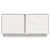 vidaXL Tavolino da Salotto Bianco 80x50x40 cm Legno Massello di Pino