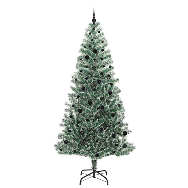vidaXL Albero di Natale Artificiale Imbiancato con Luci LED 240 cm