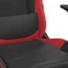 vidaXL Sedia da Gaming Massaggiante Rosso e Nero in Similpelle