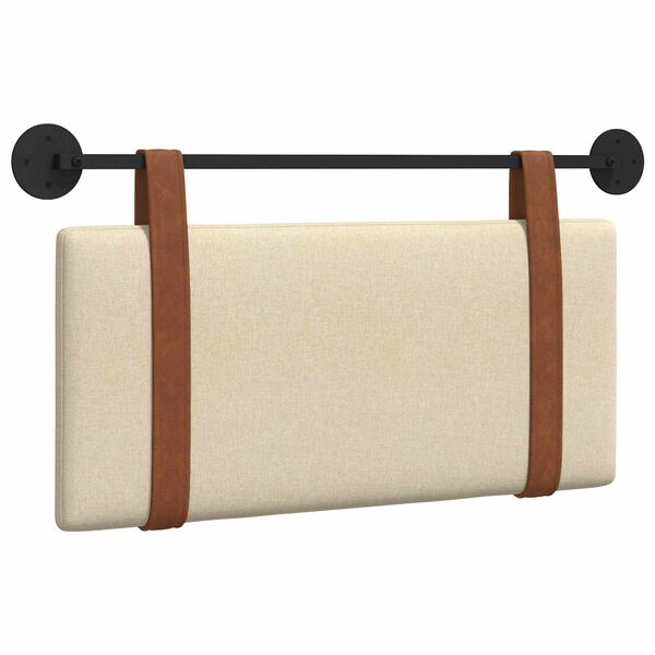 vidaXL Testata appesa Tinta unita Crema 100 x 55 x 5 cm PU Antico