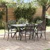 vidaXL Set da Pranzo per Giardino 7 pcs Nero Alluminio