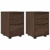 vidaXL Comodini con cassetto 2 pcs Rovere Marrone 30,5 x 30 x 43 cm