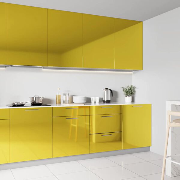 vidaXL Pellicola Autoadesiva per Mobili Oro Lucido 500x90 cm in PVC