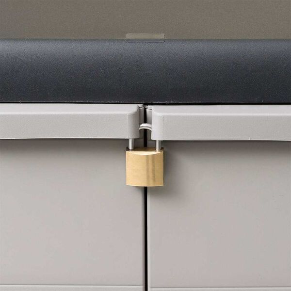 vidaXL Armadietto da Giardino con 1 Ripiano Nero e Grigio