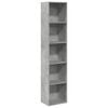 vidaXL Libreria Grigio Cemento 40x30x189 cm in Legno Multistrato