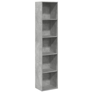 vidaXL Libreria Grigio Cemento 40x30x189 cm in Legno Multistrato