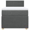 vidaXL Giroletto a Molle con Materasso Grigio Scuro 90x190 cm Tessuto