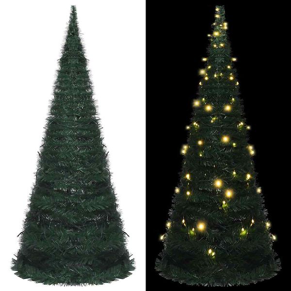 vidaXL Albero di Natale Artificiale Apribile Preilluminato Verde 150cm