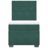 vidaXL Giroletto a Molle con Materasso Verde Scuro 90x190 cm Velluto