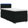 vidaXL Letto box spring con materasso Nero 90 x 190 cm Tessuto