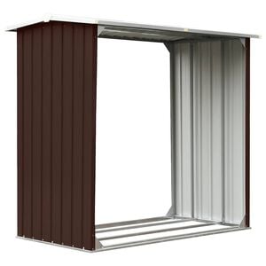 vidaXL Capannone in Acciaio Zincato 172x91x154 cm Marrone