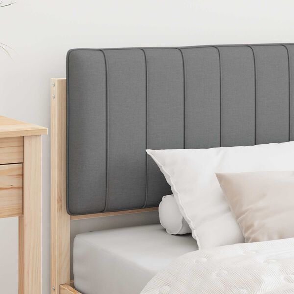 vidaXL Letto con Testiera Rivestita Grigio chiaro 90 x 190 cm