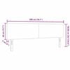 vidaXL Testiera con testiera Grigio scuro 200 cm Pelle Sintetica