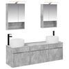 vidaXL Set di Armadi da Bagno 5 pcs Grigio Cemento 50 x 14,5 x 70 cm
