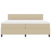 vidaXL Letto a molle Grigio chiaro e bianco 203 x 200 x 88 cm