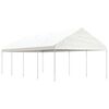 vidaXL Gazebo con Tetto Bianco 8,92x4,08x3,22 m in Polietilene