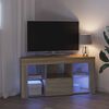 vidaXL Mobile TV LED Angolare Rovere Sonoma 100 x 40 x 50 cm