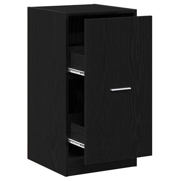 vidaXL Armadio da Apoteca Rovere nero 40 x 41 x 77.5 cm