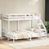 vidaXL Letto a Castello 90x200/140x200cm Bianco Legno Massello di Pino