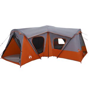 vidaXL Tenda Familiare 14 persona Grigio e arancione